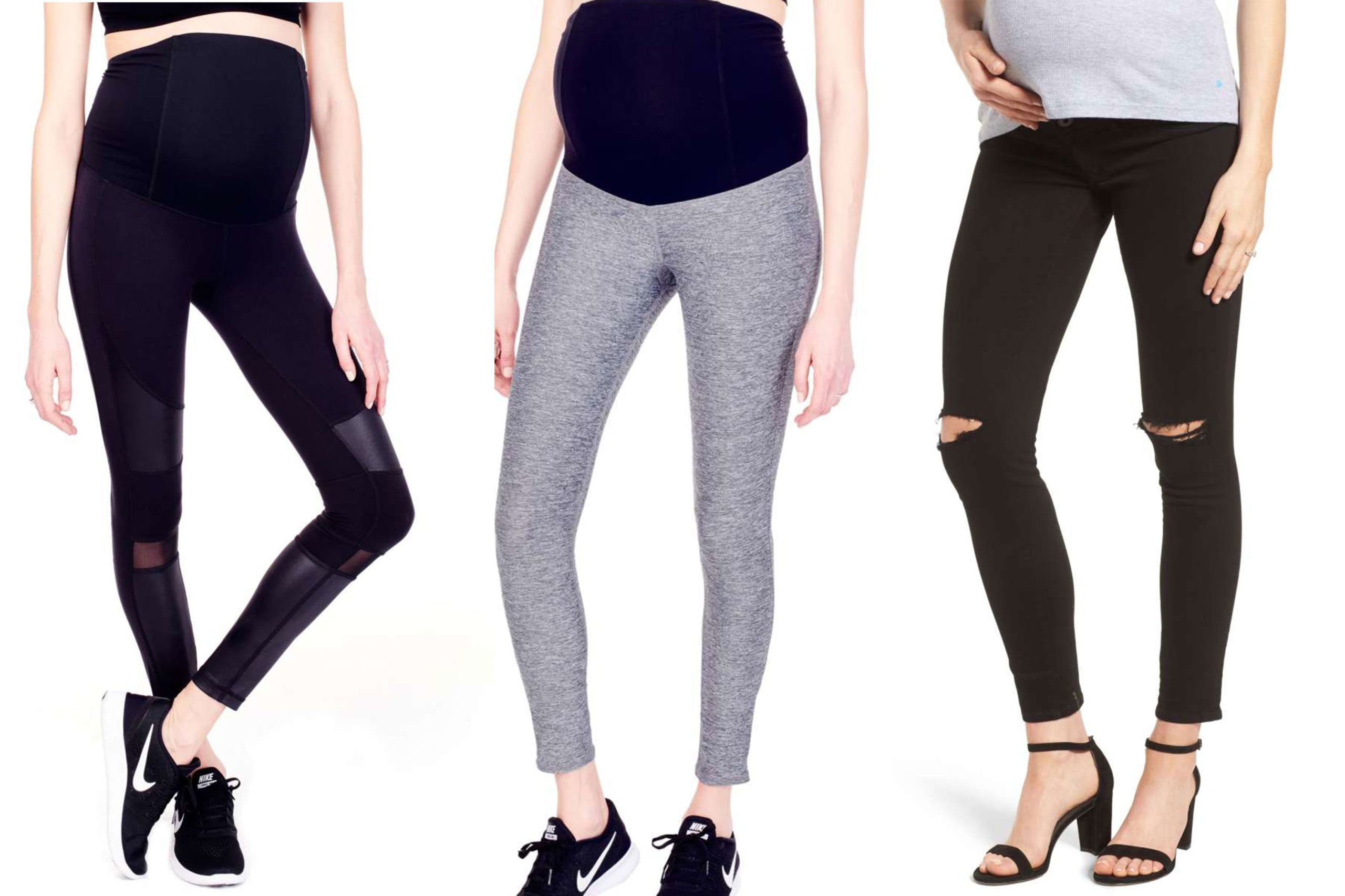 The Mom Store Pack Of 2 Solid Comfy Maternity Track Pants Black & Grey  Online in India, Buy at Best Price from Firstcry.com - 15661026